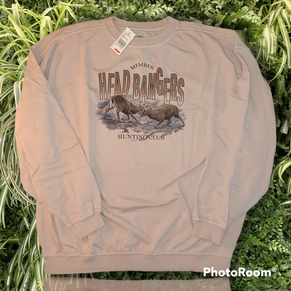 Head Bangers Deer/Elk Hunting Club Outdoorsman 2XL Sweatshirt